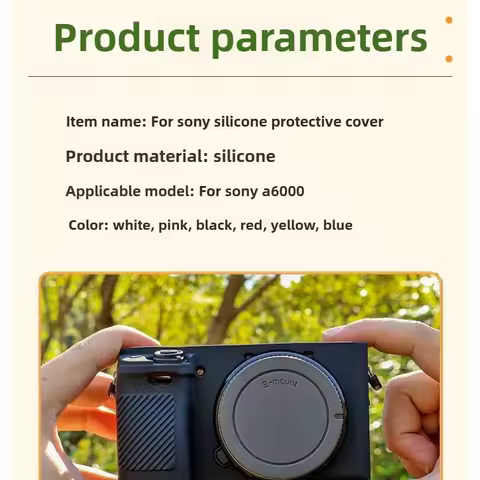 Silicone Protective Case Cameras Bag Silicone Armor Skin For Sony Alpha A6000 A6100 A6300 A6400 A650