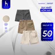 [16.9 ONLY] Men's A-line Short Pants in thick, youthful, form-fitting Canvas Duck fabric - HUSSIO