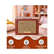 Colorful wooden savings box with 100-day goal board to track personal finance - Meaningful gift