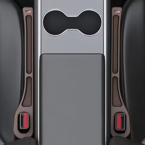 2Pcs Car Seat Gap Filler Leather Leak-proof Plug Strip For AUDI Q3 Q5 Q7Q8