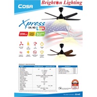 🔥SUPER DEAL🔥Alpha Cosa Xpress Ceiling Fan (40"/54")/ALPHA 5 BLADE CEILING FAN/4SPEED CEILING FAN