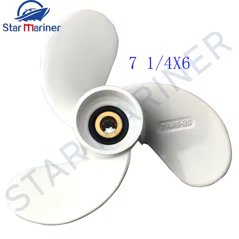 6L5-45943-01-EL Marine Aluminum Propeller 7 1/4x6 F2.5A/3A 7-1/4x6 9 Spline for Yamaha Outboard Moto