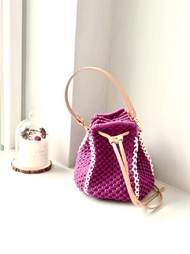 Diy 水桶束口編織包【Macrame bag kit 】材料包