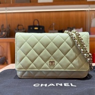 CHANEL 香奈兒 /WOC 魚子醬牛皮晶片款 /金屬loog有原膜