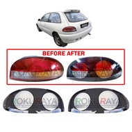 Proton Satria (1996 Model ONLY) MDM Custom Fit Car Auto Rear Back Tail Lamp Light Carbon Print Prote