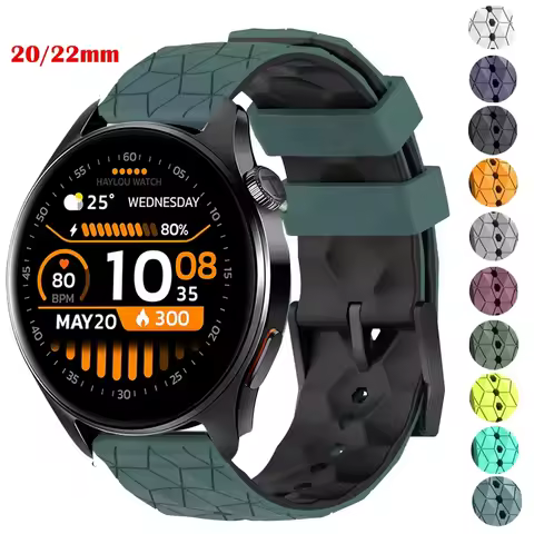 20mm 22mm Silicone Strap For Haylou Watch 4 4S Sport Band For Haylou RS5 R8 S8 /Solar 5/Solar Ultra/