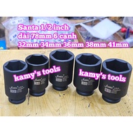 1/2 inch long black 6-sided hexagonal socket head 78mm Santa 32mm 34mm 36mm 38mm 41mm IM132 IM134 IM