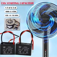 ELECTRIC FAN CAPACITOR | 1uF 1.5uF 2uF 450V&400V |Electric Fan Capacitor Terminal and Wire Type