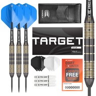 Target Darts Vitus 22G/23G/24G Brass Steel Tip Dart Set Darts - 6 Pro Grip Shafts - 9 Pro Ultra Dart