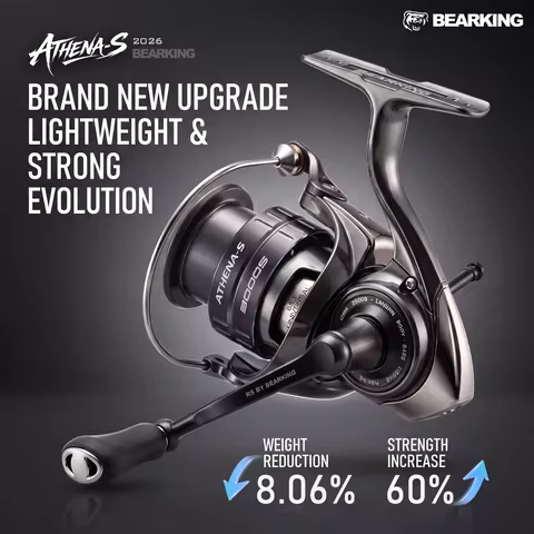 BEARKING New Athena-S 1500-3000 Model Speed 5.2:1Light fishing reel 9+1 bearing Waterproof Scroll Ma