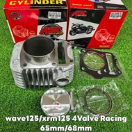 aek cylinder block set wave 125 xrm 125 4 valve racing 65mm 68mm