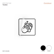 Wash hand sticker - hand wash marker sticker - wall sticker - hand wash logo sticker - hand wash