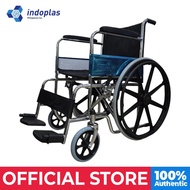 Indoplas Heavy Duty Wheelchair with Mag Wheels (Black) TUsL JH6L