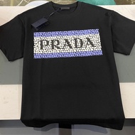 3Z4H1 PRADA826 Street Wear 2025 Spring Summer New Style Letter Printed Short-Sleeved t-Shirt Men Wom