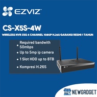 EZVIZ CS-X5S-4W WIRELESS NVR X5S 4 CHANNEL 1080P H.265 OFFICIAL 1 YEAR WARRANTY