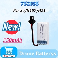 3.7V 400mAh 1S Lipo Battery for X4 H107 H31 KY101 E33C E33 U816A V252 H6C RC Quadcopter Drone Spare 