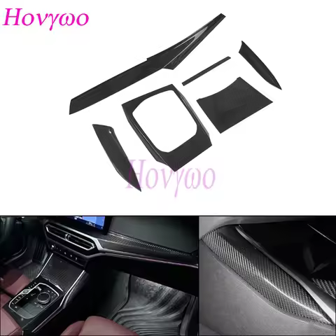 LHD Real Carbon Interior Dashboard Cover Center Console Gear Panel Trim For BMW G20 LCI M2 G87 M3 G8