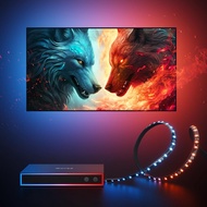 Govee AI Gaming Sync Box Kit HDMI2.0, 4K Gaming Box &amp; 11.8FT RGBIC TV LED Backlight for 55-65 inch TVs, AI Lighting Effe