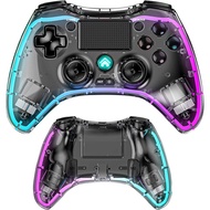 PS4 Controller, Wireless Controller Compatible with PS4/PS4 Pro/PS4 Slim/PC with Touch Panel/RGB/Programmable/6-Axies Sensor/Dual Vibration,1000mAh Battery