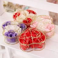 Creative6Soap Flower Iron Basket Gift Box Housewarming Wedding Artificial Flower Favor Rose Flower G