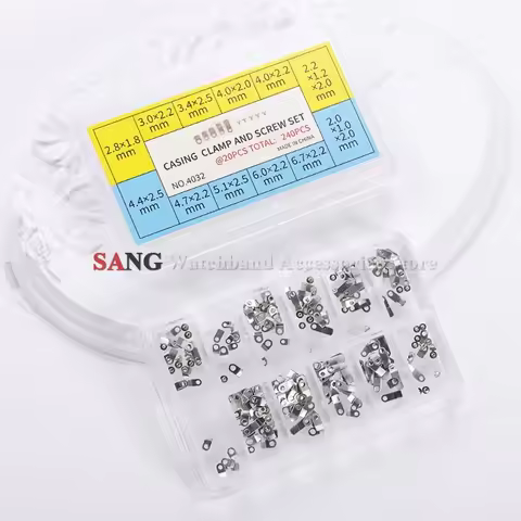 for Watchmaker 12 Size Watches Movement Casing Clamp Fixing Adapter Securing Screw Casing Clamp Tab+