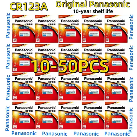 Hot Sell 10-50Pcs Original Panasonic CR123A Lithium 3V Arlo Camera Battery CR123A CR17345 DL123A EL1