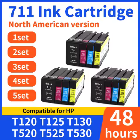 Compatible For HP 711XL 711 for HP711 Ink Cartridge For HP Designjet T120 T125 T130 T520 T525 T530 P