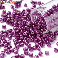 1pound 6/0 Glass Seed Beads Metallic Colours style Round Dark Orchid 6/0 4mm Hole: 1.5mm 4500pcs/pou