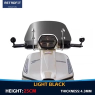Motorcycle New For LAMBRETTA G350 2023 Front Windshield Heighten Widened Wind Deflector For Lambrett