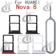For  Huawei Nova 8 Sim Card Tray Slot Holder Card Holder Reader SD Slot Adapter Replacement Parts