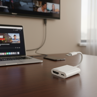 2-in-1 L to Digital HDTV Converter Digital AV Adapter 1080p Sync Screen Connector for iPhone 14 Pro 