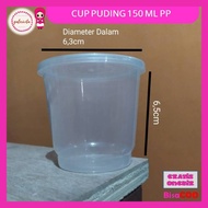 Gelas Pudding Thinwall Cup Pudding 150 Ml + Tutup / Cup Puding 150 Ml