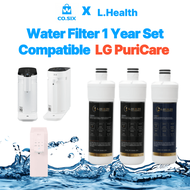 L.Health LG Puricare Purifier Compatible Water Filter 1Year Set (WD518AN WD516AN WD515AN WD512AN WD5
