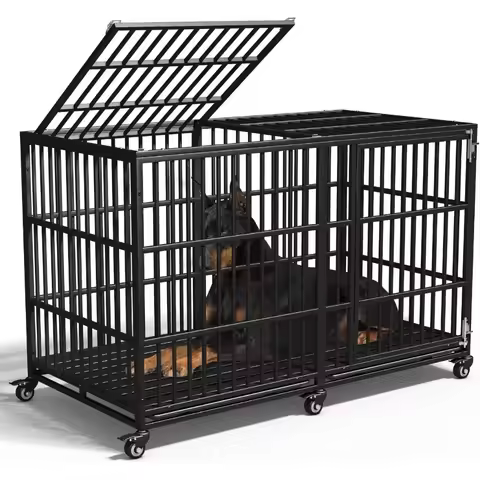 Extra Large Dog Crate for Large Dogs, 64 inches Heavy Duty Dog Crate,Indestructible Dog Kennel for H