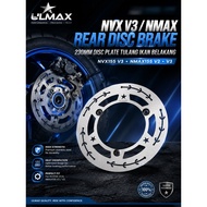 NVX155 V3 / NMAX155 ULMAX REAR DISC BRAKE PLATE 230MM 3 HOLE DISK PLATE TULANG IKAN BELAKANG NVX V3 