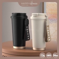 【READY STOCK】HAHO Thermos Cup 500ml 2 Way Drink Coffee Thumbler Keep Warm Hot Cold Coffee Car Strap 