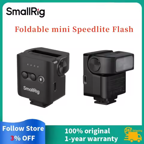 SmallRig 5883 mini Speedlite Flash for Ricoh GR for FUJIFILM X100 for Sony A7C Series 4 Adjustable P