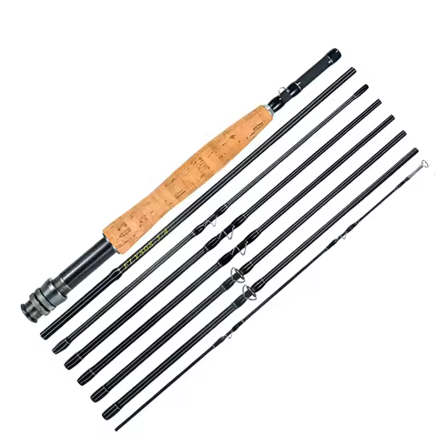8ft 3-4wt Fly Fishing Rod, 8 Pieces Carbon Section, Light Weight, for Travel Freshwater Stream Pond 