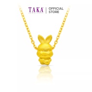 TAKA Jewellery 999 Pure Gold Pendant with 9K Gold Chain