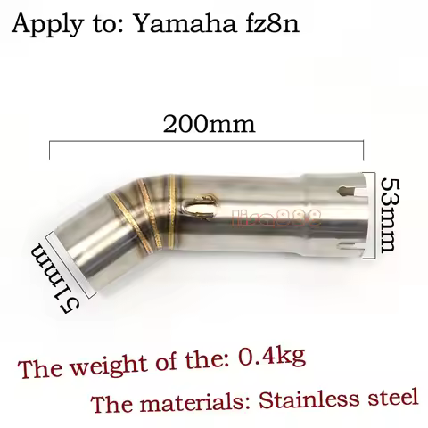 For Yamaha FZ8 FZ8N FZ8S F Z8 S FZ8N YZF-FZ8 FZ800 Fazer Motorcycle Exhaust Escape Moto System Middl