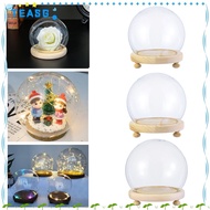 TEASG Glass cloche Fairy Lights Plants Spherical Glass Vase Terrarium Transparent Bottle Flower Storage box