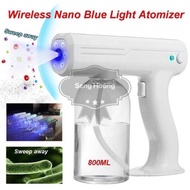 800ML 300ML Wireless Atomizer Blue Light Nano Spray Gun Fog Machine 喷雾消毒枪 5L Sihat Virucidal Disinfectant Hand Sanitizer