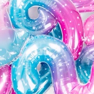 40inch Galaxy theme Number Foil Balloon Birthday Balloon Decor foil belon numbor 40inch