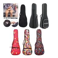 21 Soprano / 23 Concert / 26 Tenor / 28 inch Baritone Ukulele Carrying Gig Case Uke Bag Adjustable Double Straps 5mm pad