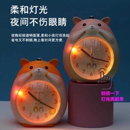 Cartoon Speaking Clock Children Speaking Alarm Clock Creative Students Use Cute Bedside Mute Lightin