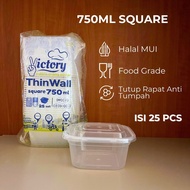 (Wholesale) Thinwall 750ml SQ Square Halal Container Box for Catering Food, Yellow Rice, Bento Celeb