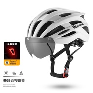 หมวกกันน็อคปั่นจักรยานแบบหนึ่งชิ้น West Rider YP0708094 พร้อมแว่นกันลม ไฟท้าย ระบายอากาศได้ดี น้ำหนั