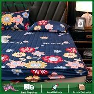 Cotton Mattress Cover Cadar Queen King Size Fitted Sheet Breathable Washable Floral Fabric