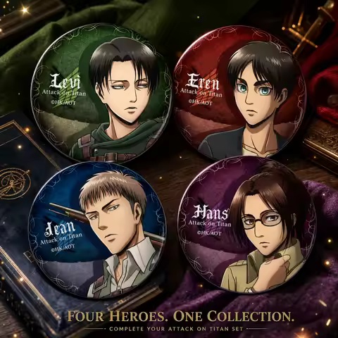 Attack on Titan Anime Badge Brooch Pin Levi Jean Hange L