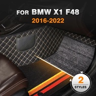 RHD Car Floor Mats For BMW X1 F48 2016 2017 2018 2019 2020 2021 2022 Custom Auto Foot Pads Carpet Cover Interior Accessories